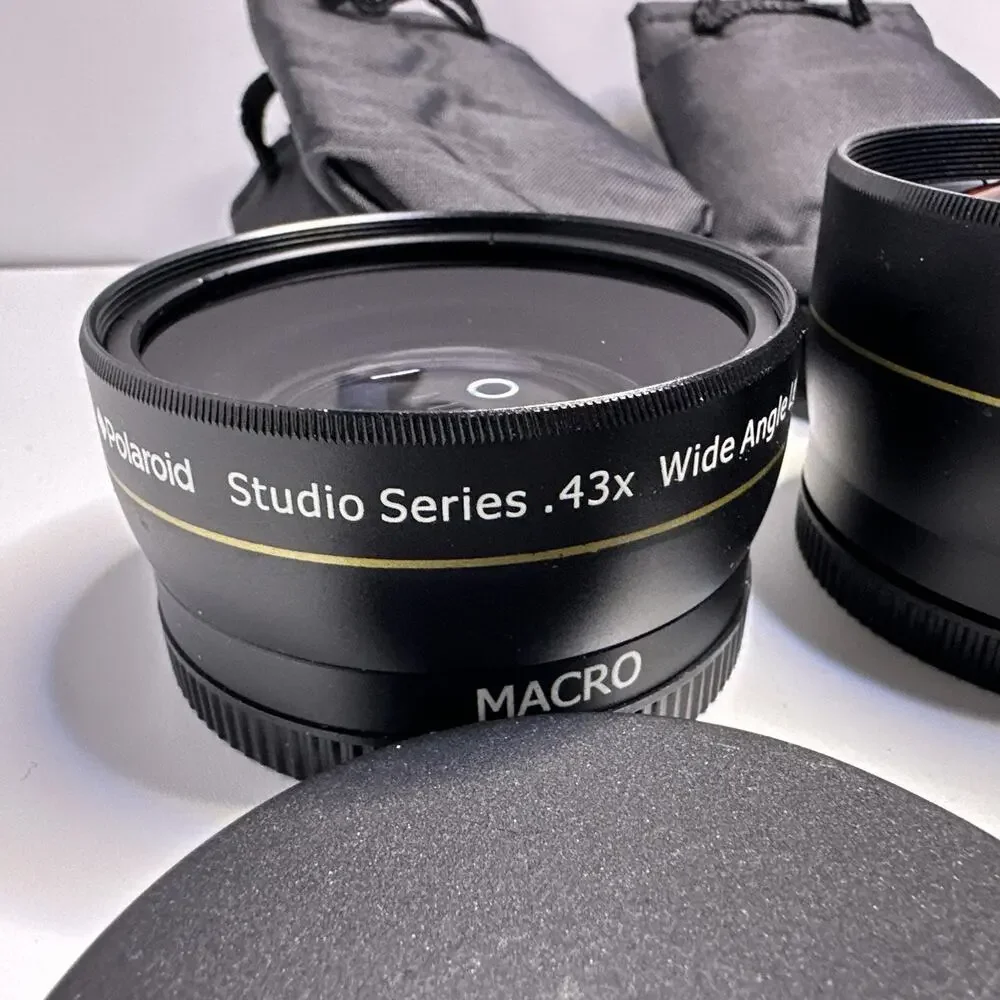 Polaroid Studio Series 0.43x Wide Angle Macro Lens And Telephoto 2.2 With Cases